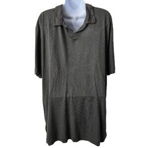 Abercrombie Fitch Summer Linen Polo XL Shirt Johnny Collar Gray Beach Prep NEW